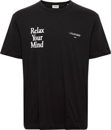 T-SHIRT 21107874 ΜΑΥΡΟ RELAXED FIT SOLID από το MODIVO