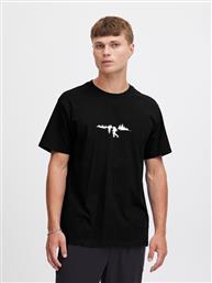 T-SHIRT 21108029 ΜΑΥΡΟ REGULAR FIT SOLID