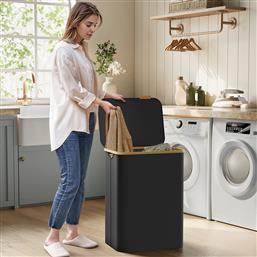 ΚΑΛΑΘΙ ΑΠΛΥΤΩΝ 2 ΘΕΣΕΩΝ 130LIT (52X38.5X70.5) LCB513B01V1 SONGMICS