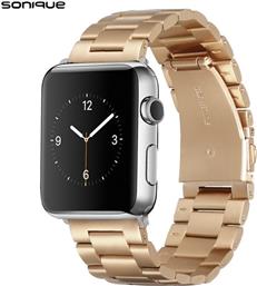 ΛΟΥΡΑΚΙ BRACELET CLASSIC ΓΙΑ APPLE WATCH 42/44/45/49MM - ΡΟΖ ΧΡΥΣΟ SONIQUE