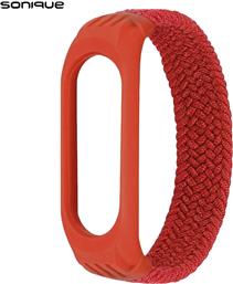 ΛΟΥΡΑΚΙ BRAIDED ΓΙΑ XIAOMI MI BAND 3/MI SMART BAND 4/5/6 - ΚΟΚΚΙΝΟ SONIQUE