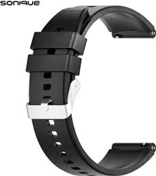 ΛΟΥΡΑΚΙ SMOOTH BAND ΓΙΑ HUAWEI SMARTWATCHES 20MM - ΜΑΥΡΟ SONIQUE