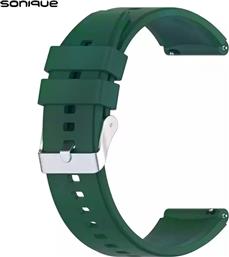 ΛΟΥΡΑΚΙ SMOOTH BAND ΓΙΑ HUAWEI WATCH GT SERIES 22MM - ΣΚΟΥΡΟ ΠΡΑΣΙΝΟ SONIQUE