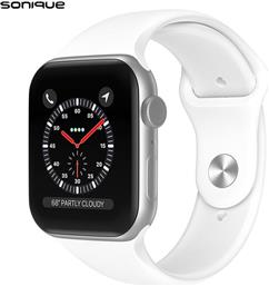 ΛΟΥΡΑΚΙ SOFT BAND ΓΙΑ APPLE WATCH 42/44/45/49MM - ΛΕΥΚΟ SONIQUE