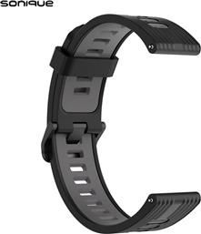 ΛΟΥΡΑΚΙ SPORT BAND ΓΙΑ AMAZFIT SMARTWATCHES 22MM - ΜΑΥΡΟ SONIQUE