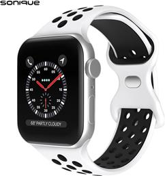 ΛΟΥΡΑΚΙ SPORT ΓΙΑ APPLE WATCH 42/44/45/49MM - ΛΕΥΚΟ / ΜΑΥΡΟ SONIQUE