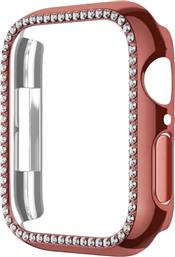 ΘΗΚΗ LUXURY DIAMOND PC ΓΙΑ APPLE WATCH 41MM - ΡΟΖ ΧΡΥΣΟ SONIQUE