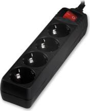 PSB401 POWER STRIP WITH 4 SOCKETS ON/OFF SWITCH 1.5M BLACK SONORA από το e-SHOP
