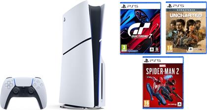 PLAYSTATION 5 - 1TB GRAN TURISMO 7 MARVEL'S SPIDER-MAN 2 UNCHARTED: LEGACY OF THIEVES COLLECTION SONY