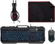 HYDRA 2 GAMING COMBO KEYBOARD MOUSE HEADSET MOUSEPAD FOR PC SPARTAN GEAR