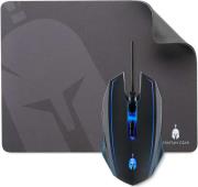 PHALANX WIRED GAMING MOUSE & MOUSEPAD 300MM X 230MM SPARTAN GEAR