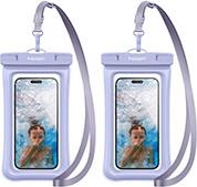 AQUA SHIELD WATERPROOF FLOATING 6.9'' CASE A610 2 PACK AQUA BLUE SPIGEN από το e-SHOP