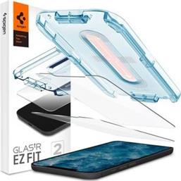 TEMPERED GLAS.TR EZ FIT FOR IPHONE 12 PRO MAX BLACK FRAME 2 PCS SPIGEN από το PLUS4U