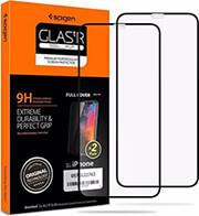 TEMPERED GLASS FC 2 PACK BLACK FOR IPHONE 11 PRO/XS/X SPIGEN