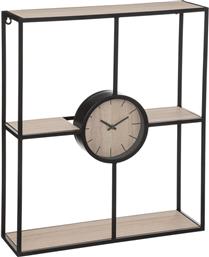 ΑΝΑΛΟΓΙΚΟ ΡΟΛΟΙ ΤΟΙΧΟΥ A-S CLOCK SHELF 188029 50X13X60 CM - ΜΑΥΡΟ SPITISHOP