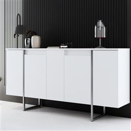ΜΠΟΥΦΕΣ (160X35X80) A-G LUXE 618BLY1302 WHITE/SILVER SPITISHOP