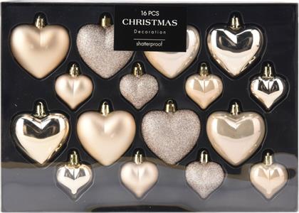 ΧΡΙΣΤΟΥΓΕΝΝΙΑΤΙΚΑ ΣΤΟΛΙΔΙΑ (ΣΕΤ 16ΤΜΧ) K-M HEART CREAM AVS101650 SPITISHOP