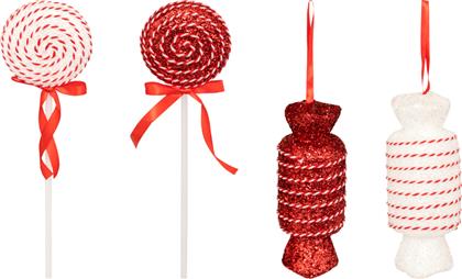 ΧΡΙΣΤΟΥΓΕΝΝΙΑΤΙΚΑ ΣΤΟΛΙΔΙΑ (ΣΕΤ 8ΤΜΧ) A-S CANDY RED 208006 SPITISHOP