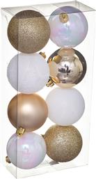 ΧΡΙΣΤΟΥΓΕΝΝΙΑΤΙΚΑ ΣΤΟΛΙΔΙΑ (ΣΕΤ 8ΤΜΧ) A-S XMAS BALLS GOLD/WHITE 129170OB SPITISHOP