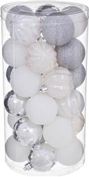 ΧΡΙΣΤΟΥΓΕΝΝΙΑΤΙΚΕΣ ΜΠΑΛΕΣ (ΣΕΤ 30ΤΜΧ) A-S WHITE/SILVER 129157AB SPITISHOP