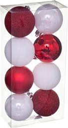 ΧΡΙΣΤΟΥΓΕΝΝΙΑΤΙΚΕΣ ΜΠΑΛΕΣ (ΣΕΤ 8ΤΜΧ) A-S WHITE/RED 129170RB SPITISHOP