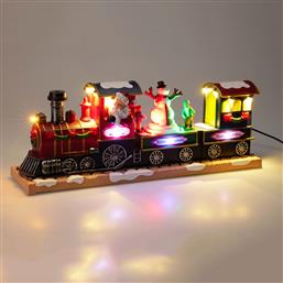ΧΡΙΣΤΟΥΓΕΝΝΙΑΤΙΚΟ ΤΡΕΝΑΚΙ ΜΕ LED & ΚΙΝΗΣΗ (38X10.1X16.1) K-M SNOWMAN AJG000020 SPITISHOP