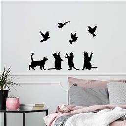 ΔΙΑΚΟΣΜΗΤΙΚΟ ΤΟΙΧΟΥ (110X79) A-G BIRDS PLAYING WITH CATS 899SKL2553 SPITISHOP