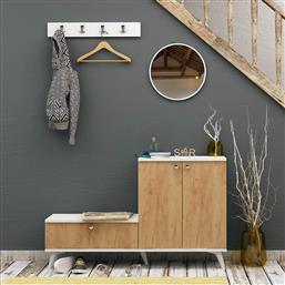 ΕΠΙΠΛΟ ΕΙΣΟΔΟΥ & ΚΡΕΜΑΣΤΡΑ (ΣΕΤ) A-G FIJEL 811MDD4131 OAK/WHITE SPITISHOP