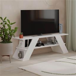 ΕΠΙΠΛΟ ΤΗΛΕΟΡΑΣΗΣ (120X33.5X40) A-G FARFALLA 776HMS3136 WHITE SPITISHOP