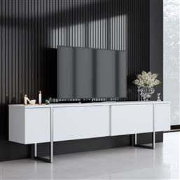 ΕΠΙΠΛΟ ΤΗΛΕΟΡΑΣΗΣ (180X30X50) A-G LUXE 618BLY1251 WHITE/SILVER SPITISHOP