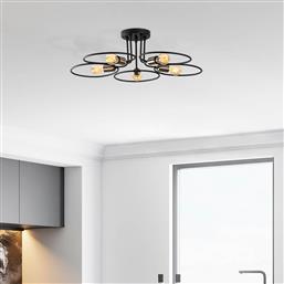 ΦΩΤΙΣΤΙΚΟ ΟΡΟΦΗΣ ΠΟΛΥΦΩΤΟ A-G CIRCLE 584TTM1295 BLACK SPITISHOP