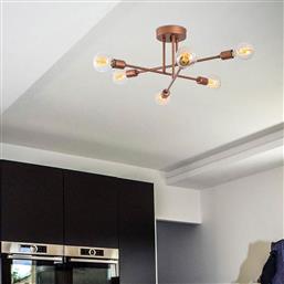 ΦΩΤΙΣΤΙΚΟ ΟΡΟΦΗΣ ΠΟΛΥΦΩΤΟ A-G FLOWER 521SHN1131 COPPER SPITISHOP