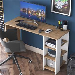 ΓΡΑΦΕΙΟ ΜΕ ΒΙΒΛΙΟΘΗΚΗ (120X45X73.8) A-G 893RAN2713 WALNUT/WHITE SPITISHOP