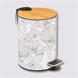 ΚΑΔΟΣ ΑΠΟΡΡΙΜΜΑΤΩΝ ΜΠΑΝΙΟΥ (Φ17X23) F-V 3LT BLACK FLORA 174692A SPITISHOP