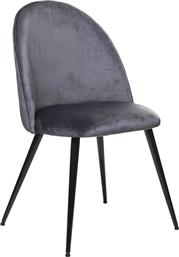 ΚΑΡΕΚΛΑ ΤΡΑΠΕΖΑΡΙΑΣ (52X54X84) A-S SLANO VELVET GREY 184908D SPITISHOP