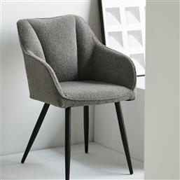 ΚΑΡΕΚΛΑ ΤΡΑΠΕΖΑΡΙΑΣ (57X61X85) CADAIR BUKLE GREY SPITISHOP