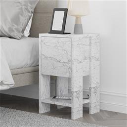 ΚΟΜΟΔΙΝΟ ΜΕ ΝΤΟΥΛΑΠΙ & ΡΑΦΙ (30X30X55) A-G EMA 776HMS3439 MARBLE SPITISHOP