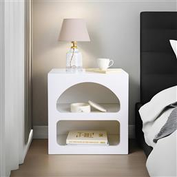 ΚΟΜΟΔΙΝΟ ΜΕ ΡΑΦΙΑ (50X40X50) A-G LORIN 125GLN1226 WHITE SPITISHOP