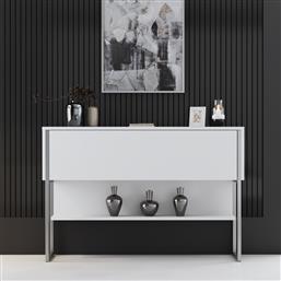 ΚΟΝΣΟΛΑ ΕΙΣΟΔΟΥ (120X30X80) A-G LUXE 618BLY1405 WHITE/SILVER SPITISHOP