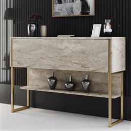 ΚΟΝΣΟΛΑ ΕΙΣΟΔΟΥ (120X30X80) A-G LUXE 618BLY1411 TRAVERTINE/GOLD SPITISHOP