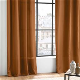 ΚΟΥΡΤΙΝΑ (140X260) ΜΕ ΤΡΟΥΚΣ L-C ABSOLU CAMEL BROWN 1612586 SPITISHOP