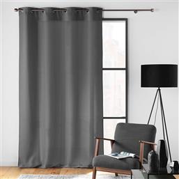 ΚΟΥΡΤΙΝΑ (140X260) ΜΕ ΤΡΟΥΚΣ L-C SOLINE CONCRETE GREY 1612678 SPITISHOP