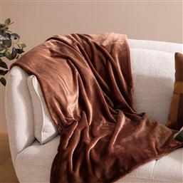 ΚΟΥΒΕΡΤΑ ΚΑΝΑΠΕ FLEECE (130X180) A-S CUDDLY MARRON 204515D SPITISHOP