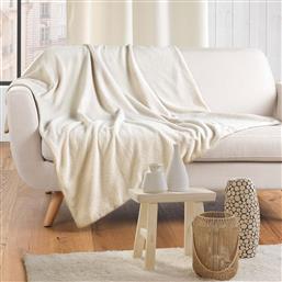 ΚΟΥΒΕΡΤΑ ΚΑΝΑΠΕ FLEECE (125X150) L-C WOOLY NATUREL 1612091 SPITISHOP