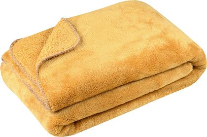 ΚΟΥΒΕΡΤΑ ΚΑΝΑΠΕ FLEECE (130X160) S-F CALIN MOUTARDE P2B343006 SPITISHOP