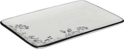 ΠΙΑΤΕΛΑ ΣΕΡΒΙΡΙΣΜΑΤΟΣ ΟΡΘΟΓΩΝΙΑ (21X14) S-D WHITE FLORAL 194956 SPITISHOP