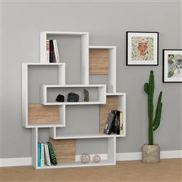 ΡΑΦΙΕΡΑ ΔΑΠΕΔΟΥ 6 ΘΕΣΕΩΝ (101X22X132) A-G BARCE 855DTE3690 WHITE/OAK SPITISHOP