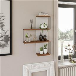 ΡΑΦΙΕΡΑ ΤΟΙΧΟΥ (64X19X96) A-G CAMBEL 854KLN1743 WALNUT SPITISHOP