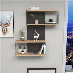 ΡΑΦΙΕΡΑ ΤΟΙΧΟΥ (65X19X96) A-G DESTAN 854KLN1742 ANTHRACITE OAK SPITISHOP