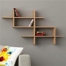 ΡΑΦΙΕΡΑ ΤΟΙΧΟΥ 8 ΘΕΣΕΩΝ (150X22X82) A-G HALIC 776HMS3668 OAK SPITISHOP